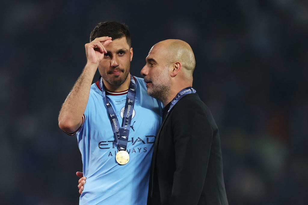 football Man City's Guardiola proud of Rodri's Ballon d'Or 2024 win; sends message to Real Madrid after boycott (WATCH) snt