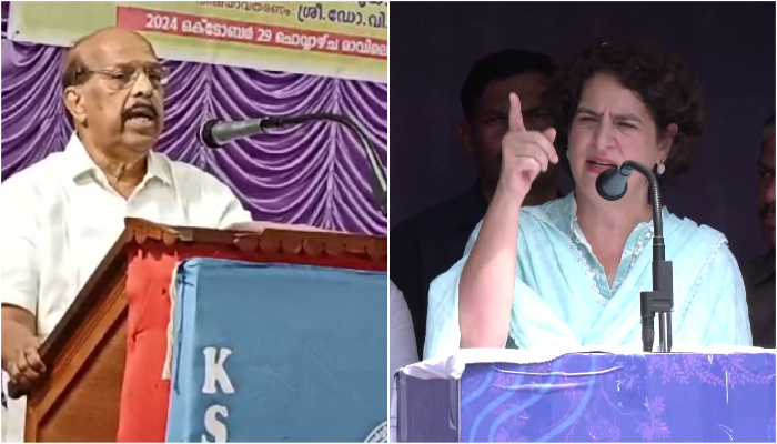 g sudhakaran against comparing priyanka with Indira Gandhi