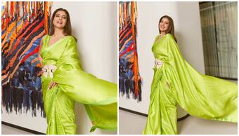 Kajol adds festive glamour in elegant green saree; check out pictures [PHOTOS]