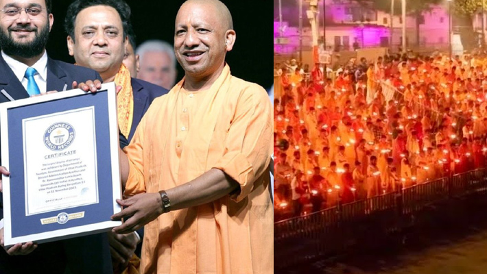 1121 Vedacharyas took Saryu Aarti together in Ayodhya and set a Guinness record tvk