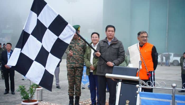 Arunachal Pradesh CM Honors IAF Veterans at Tawang Car Rally Finish Line vel