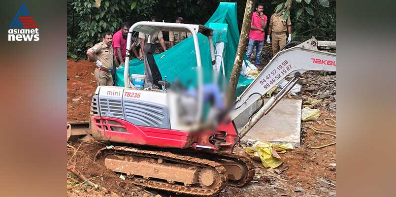 man died after stuck his head in earth mover vehicle in kottayam pala