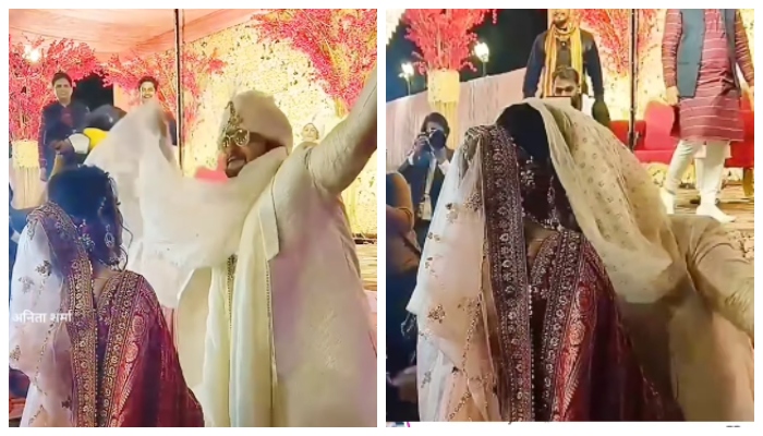 video of a Groom dance and stopped the bride as she entered the wedding venue goes viral in social media