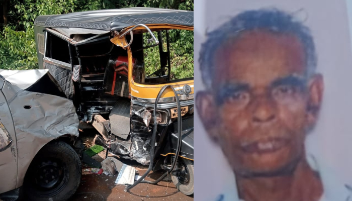 An auto-rickshaw and a car collide in Malappuram Pothukal; A native of Wayanad died, 2 injured