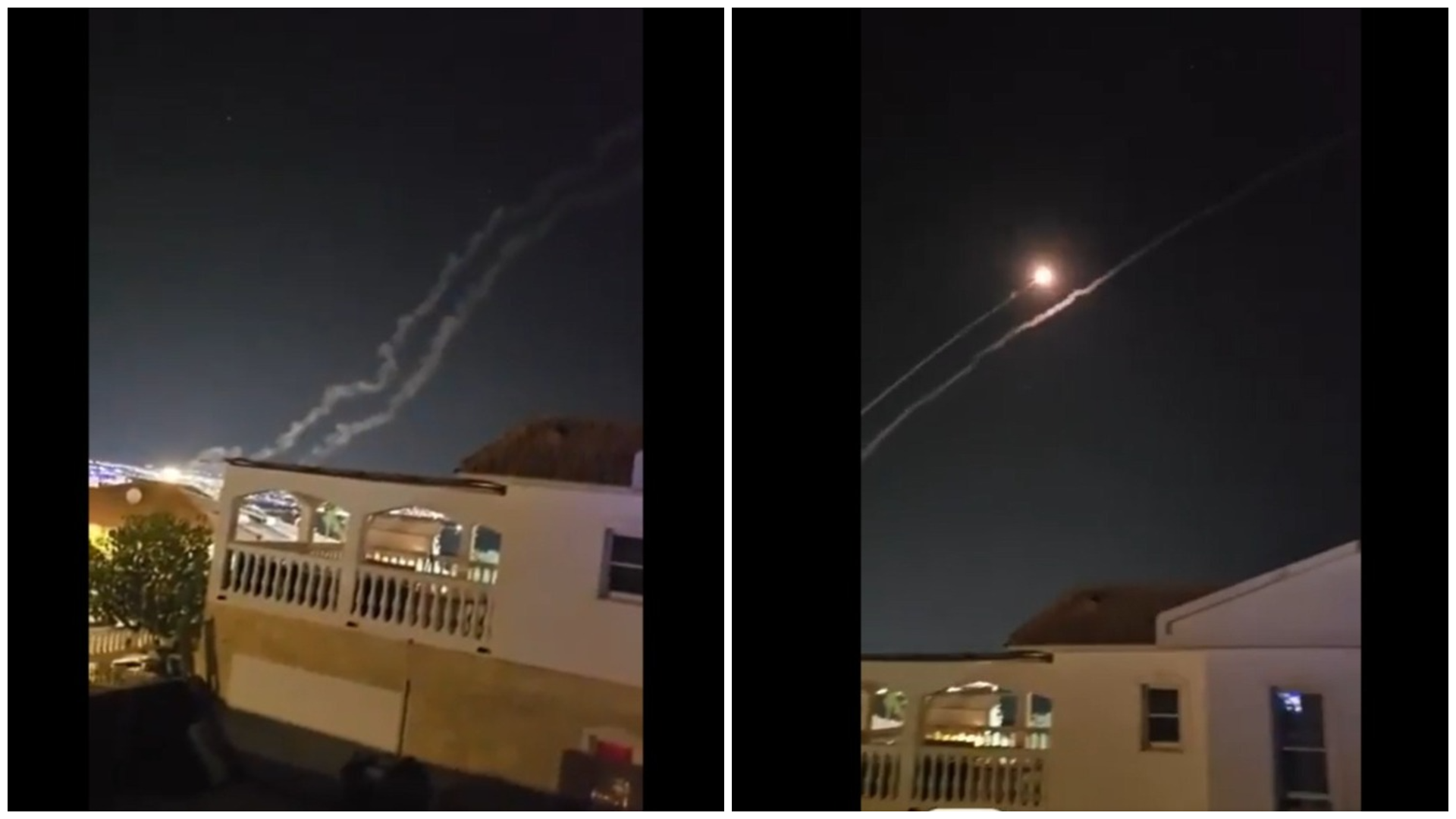 Israeli air defenses launch interceptor missiles at drones targeting civilians southern Israel (WATCH) shk