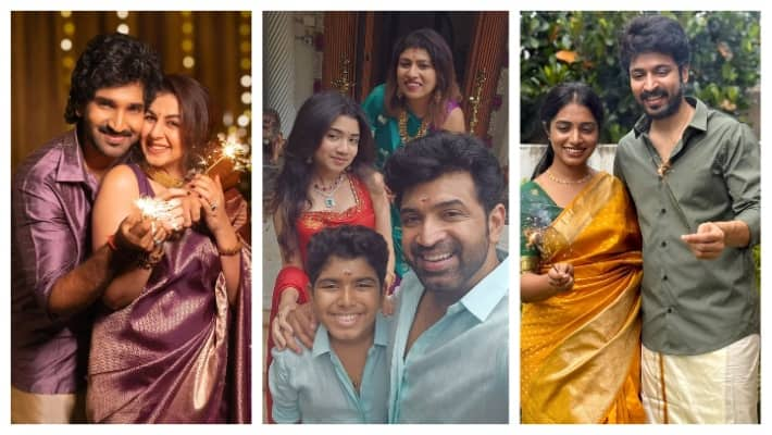 Arun vijay Rashmika Rithika singh and more celebrities diwali celebration photos mma