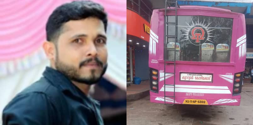 hit by speeding bus in the wrong direction biker dies in kozhikode