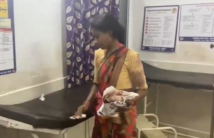 MP SHOCKER! Pregnant woman 'forced' to clean blood-stained bed in hospital after husband's murder (WATCH) snt