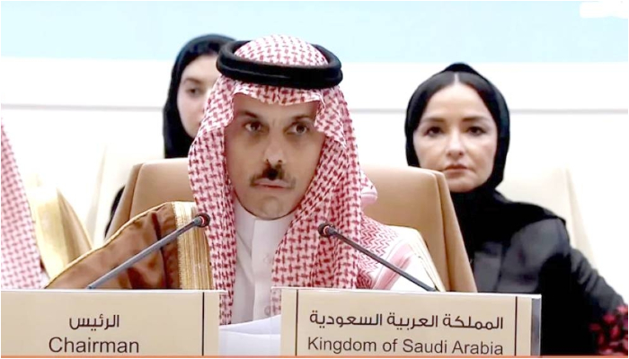 saudi foreign minister talked about attack against palestine 