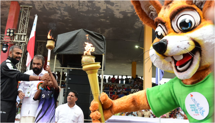  Kerala State School Sports Meet 2024 officially inaugurated in kochi maharajas college ground olympian pr sreejesh lighted the torch