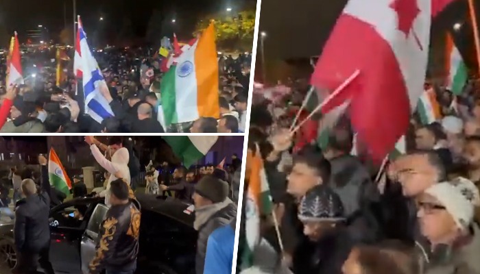 India Canada tensions Thousands of Hindus protest in Brampton after attack, chant Bharat Mata ki Jai WATCH anr