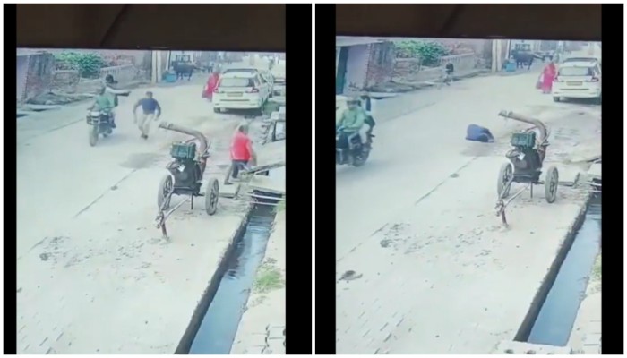 UP SHOCKER! Teacher shot dead by bike-borne men in broad daylight; chilling murder caught on CCTV (WATCH) shk