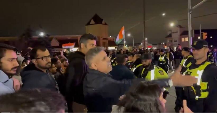'Where were you when Khalistanis attacked temple': Enraged Indians confront Canadian police (WATCH)