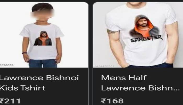 Lawrence Bishnoi T shirts for sale in meesho and flipkart cause outrage 