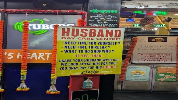 'You only pay for his beers': Husband day care centre poster in Pune goes viral, leaves Internet in splits shk