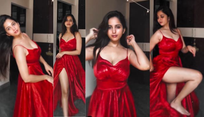 niveditha gowda Looks Stunning in Red Dress netizens Comments san