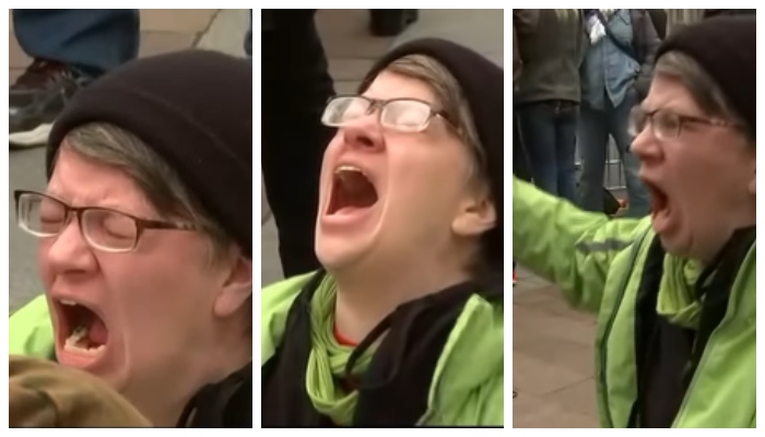 video of a woman crying after the announcement of trump being the next US president has gone viral 