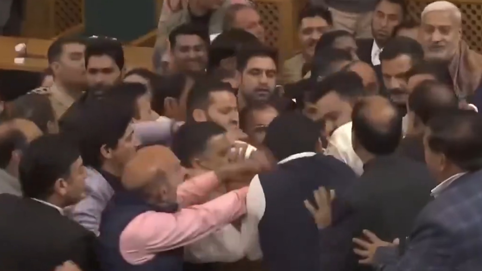 Jammu and Kashmir Assembly erupts over Article 370 restoration banner, fist fight breaks out (WATCH) snt