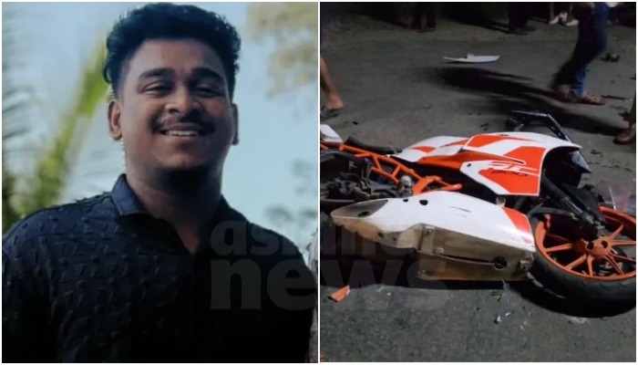 Bike and mini lorry accident youth died in kochi