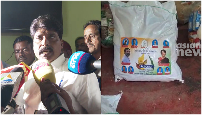 congress mla t sidheeq about food Kits with pictures of Rahul gandhi and Priyanka gandhi in wayanad 