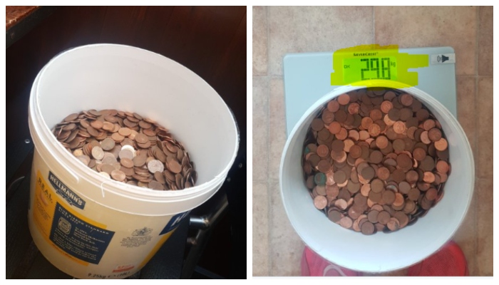 restaurant s employee was paid his salary in the coin a total of 30 kg of coin