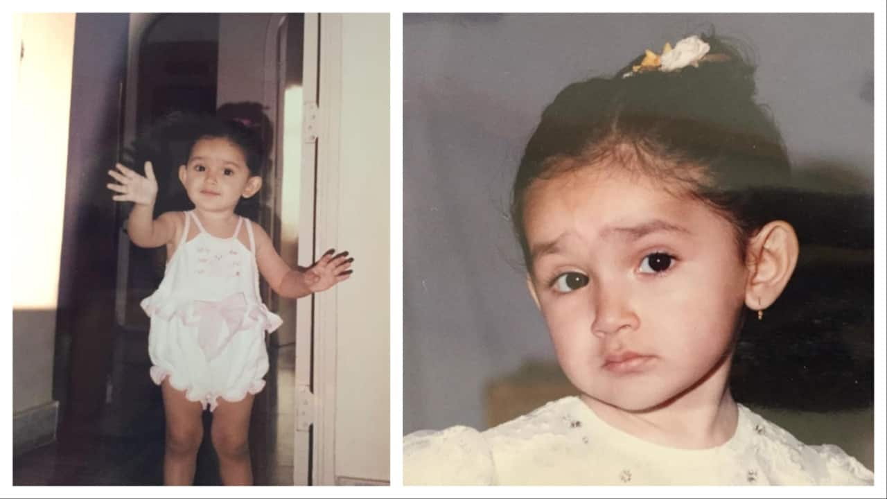 Actress Sayyeshaa childhood photos goes viral