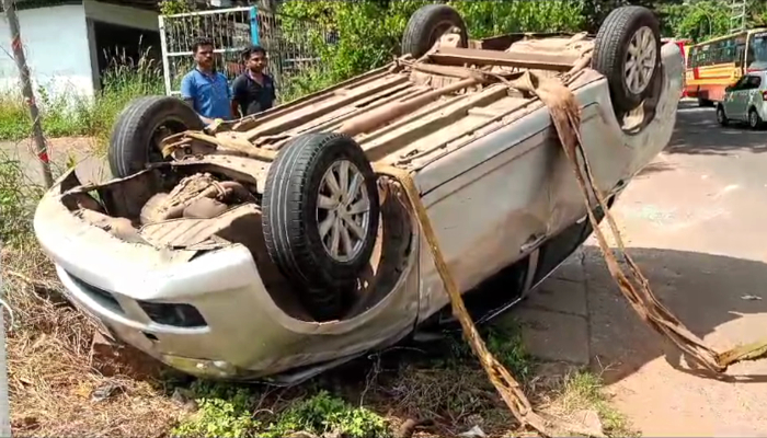  youth injured in car accident in Malappuram car went out of control and overturned