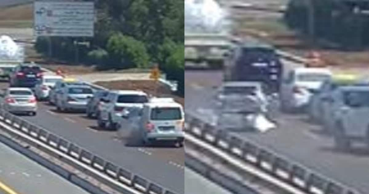 driver negligence; The accident involved seven vehicles in the same lane, video