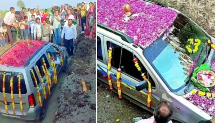 more than thousand people participated in the bidding farewell ceremony of a vagonr car 