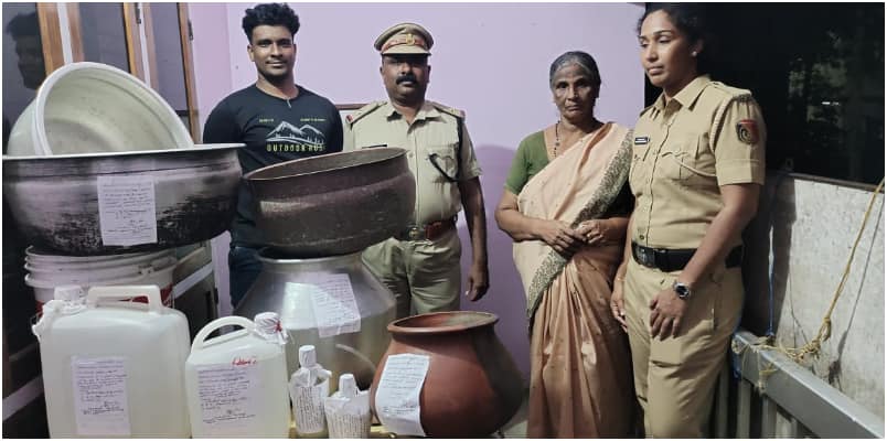 Excise arrested a woman with 13 litres of country liquor in Pathanamthitta Ranni