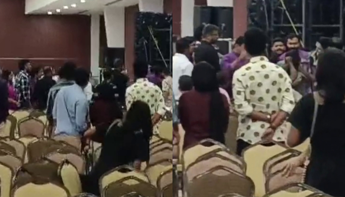 Young lawyers clash in high court advocates association anniversary celebrations in kochi video 