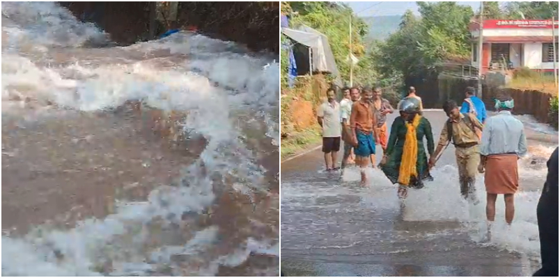 Japan drinking water project pipe burst in Kannur sreekandapuram