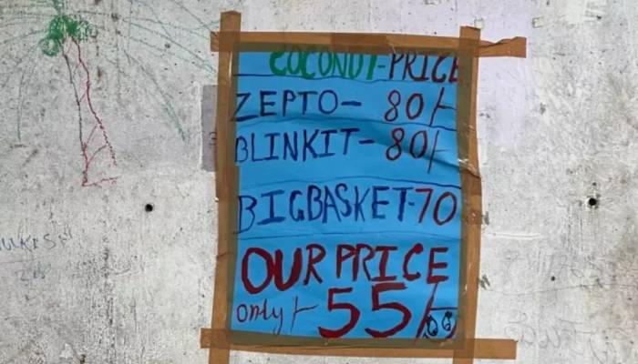 local vendor challenges online delivery apps with a poster viral 