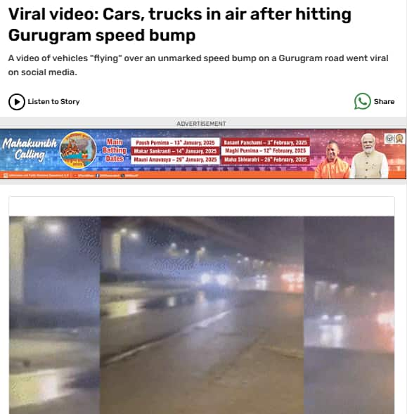 Viral video of car trucks flying out of control not from Kochi Fact Check 