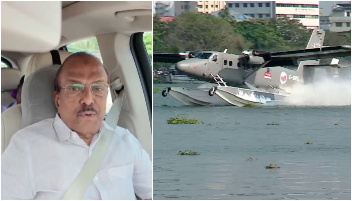 you should say sorry first  pk kunhalikutty Muslim League leader mocks cpm on sea seaplane 