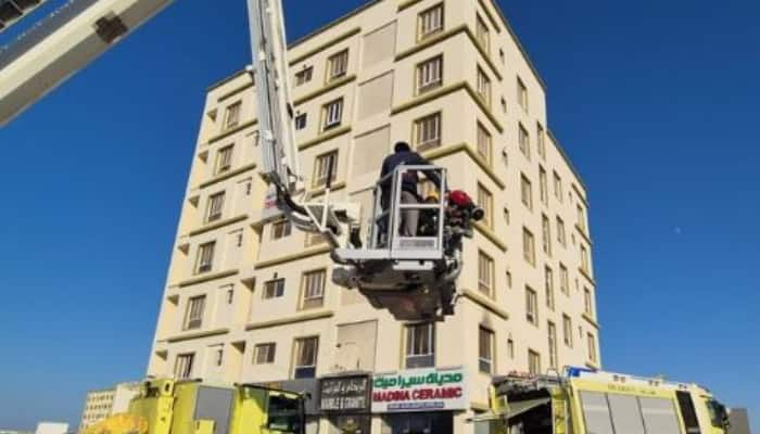 six people evacuated after fire breaks out in muscat residential building 