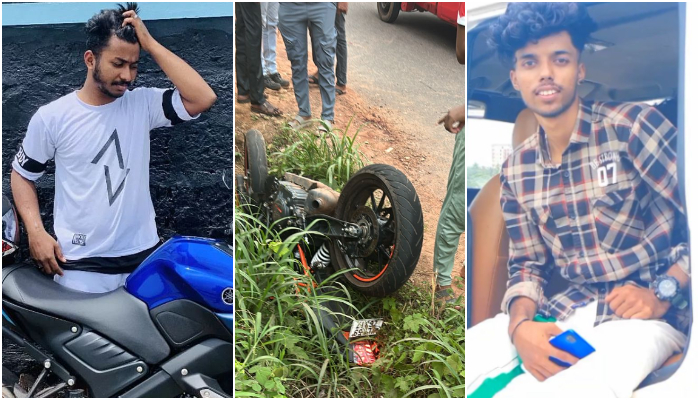 bike and pickup van accident two youth died at kannur