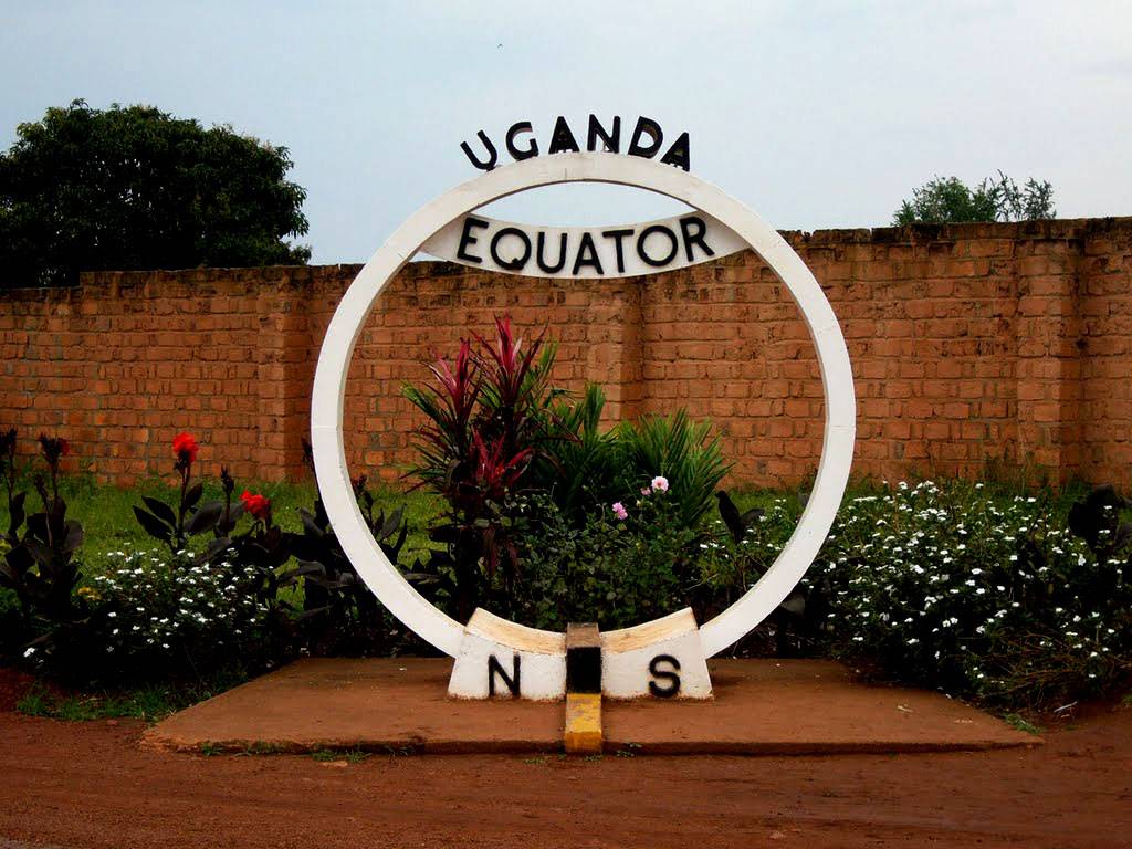 Uganda Equator line which divides earth into northern and southern hemispeheres Rya