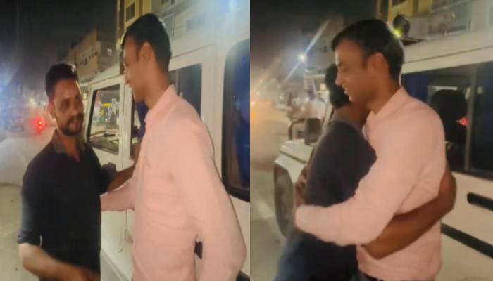 DSP Santosh Patel meeting vegetable vendor Salman Khan who helps him 14 years ago video 