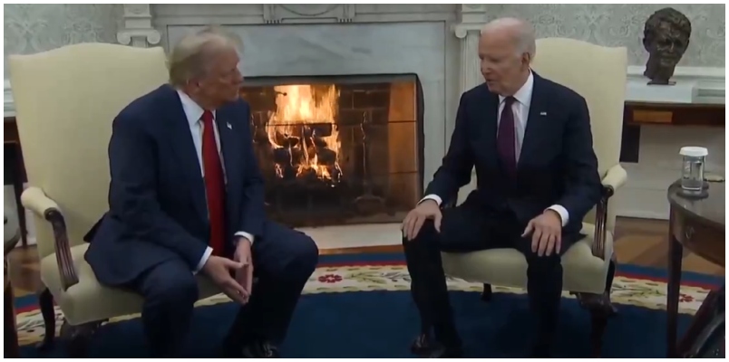 Donald Trump arrives at the White House and meets Joe Biden First meeting after 2020