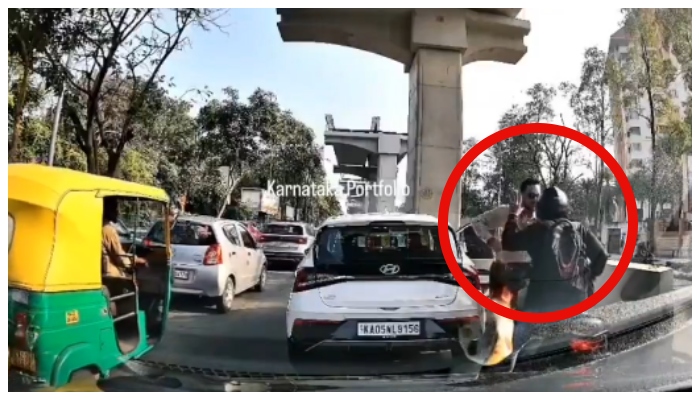 Video of clashes on a busy road in Bengaluru goes viral 