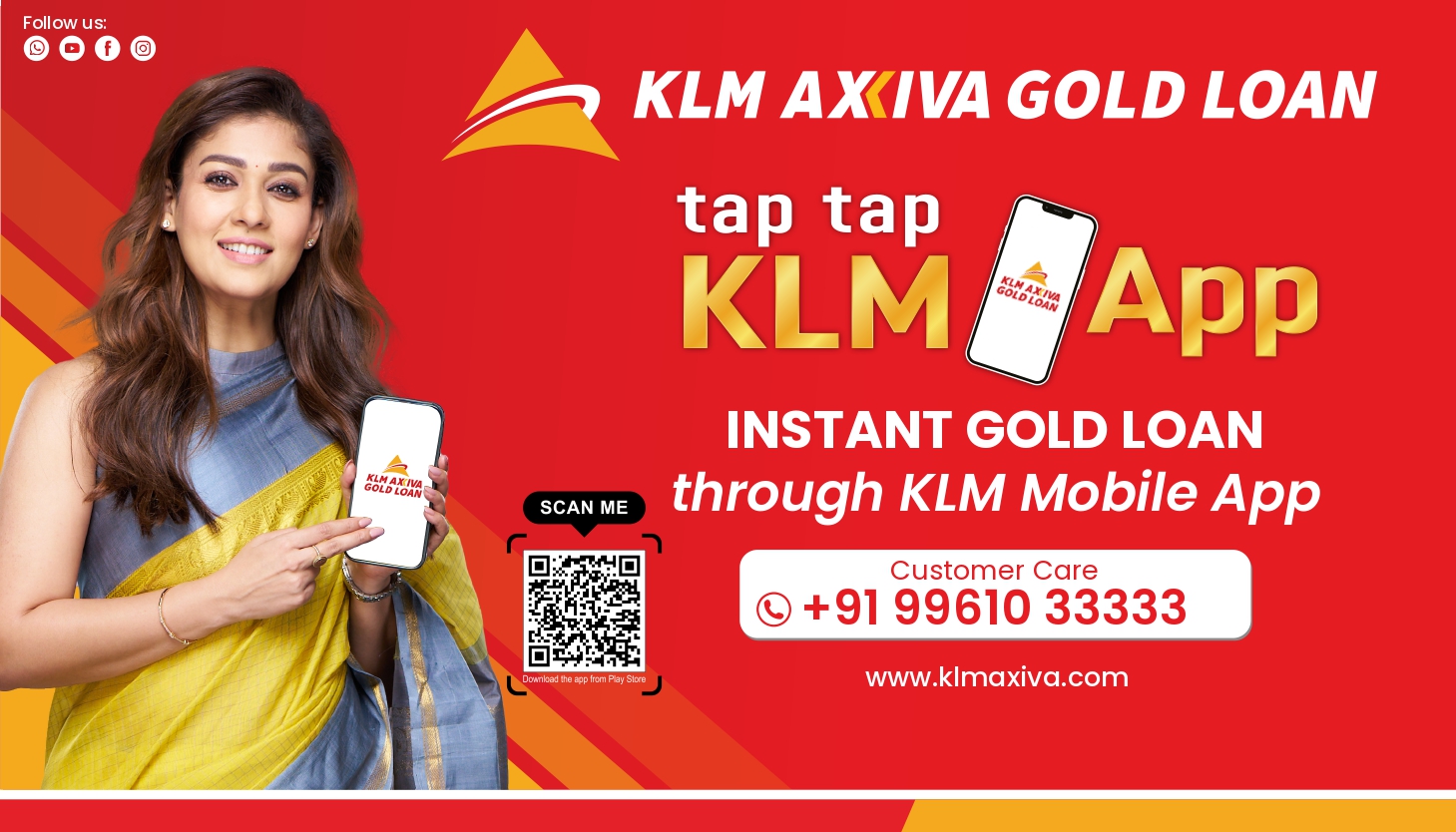 KLM Axiva Finvest launches campaign with Nayanthara