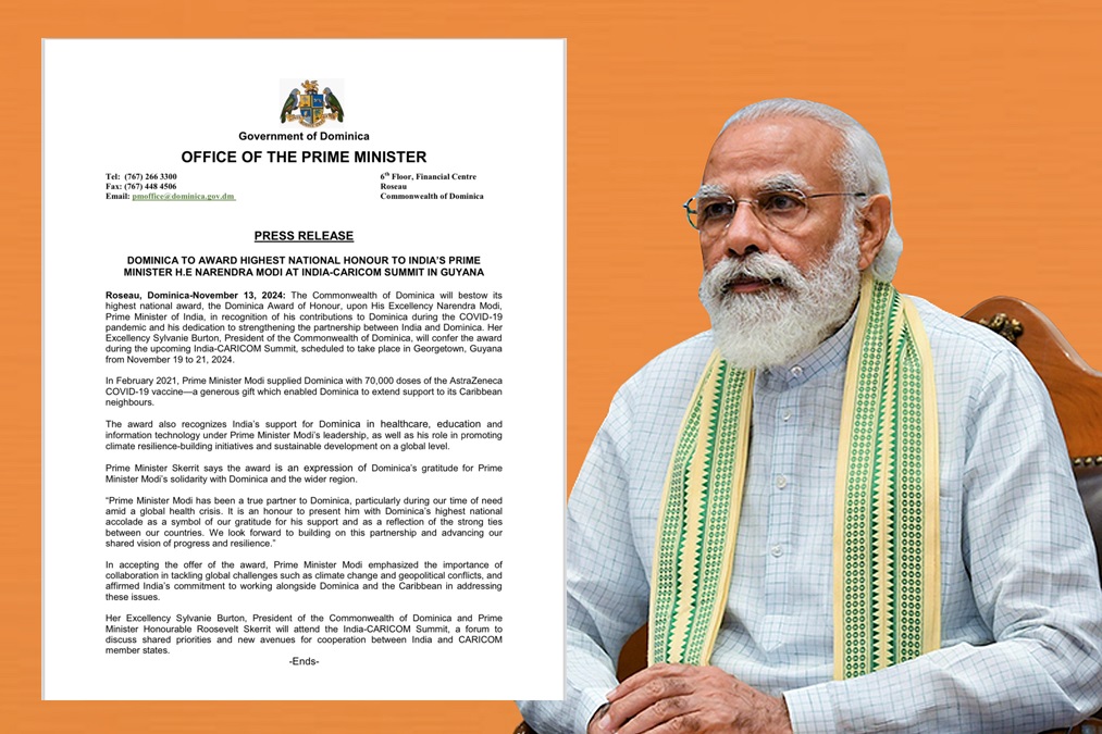 Dominica has announced its highest national honour to PM Modi sgb