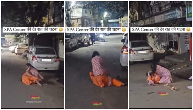 Jaipur SHOCKER! Spa owner dragged, pulled by hair, thrashed by woman worker on road; video emerges (WATCH)