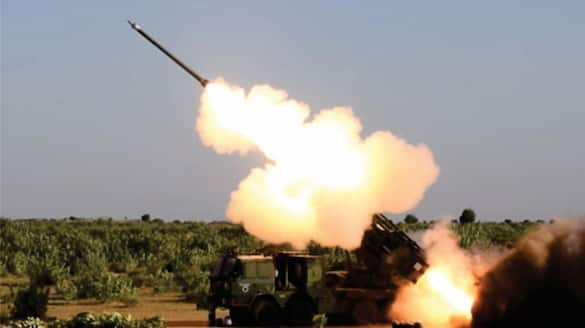 DRDO successfully conducts flight tests of guided Pinaka Rocket System with 75-km range video