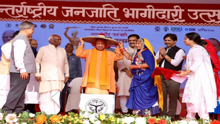 CM Yogi Launches Tribal Pride Day Celebrations on Birsa Mundas 150th Birth Anniversary