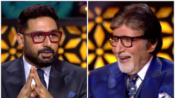 Abhishek Bachchan joins Amitabh Bachchan on KBC 16, mimics 'saat crore' in fun promo [WATCH] NTI