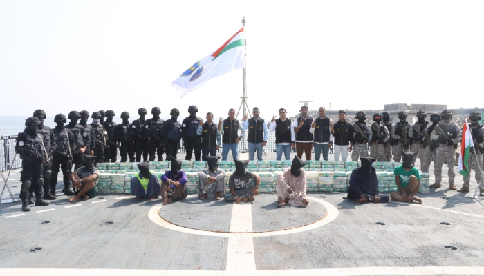 700 kg of methamphetamine seized from a vessel off Gujarat's coast, 8 Iranians arrested dmn