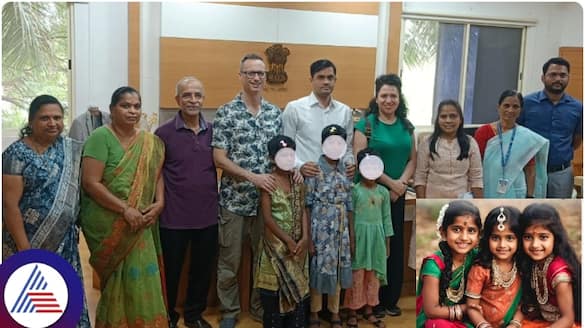 Koppal city 3 orphan baby girls now Italian citizens sat