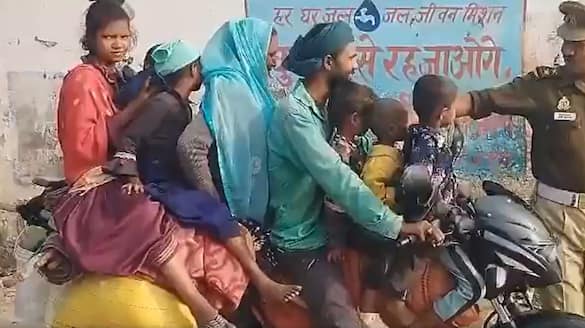 UP not for beginners! Family of 8 including 6 children on one bike leaves Internet stunned (WATCH) shk